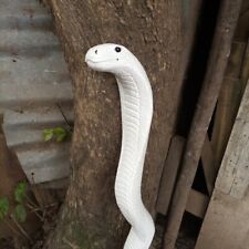 Hand Carved African White Cobra Snake Wooden Walking Stick Handmade Walking Cane picture