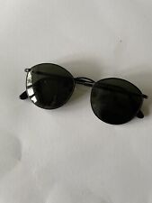 Vintage Giorgio Armani 627 706 140 Large Black Sunglasses Italy Rare Metal/Glass picture