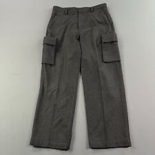 Vintage Gap Pants Men 34x30 Cargo Dark Gray Wool Straight Baggy Military Y2K picture