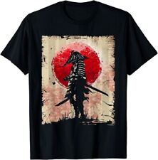 Japanese Art Samurai Vintage Fighter Retro Design T-Shirt picture