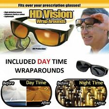 2 Pair set HD Night Vision Wraparound Fits OVER Glasses Sunglasses As Seen on TV picture