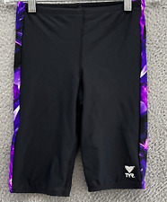 TYR Male Assorted Jammer Swim Bottom, Men's Size 28 Black/Purple NEW MSRP $44.99 picture