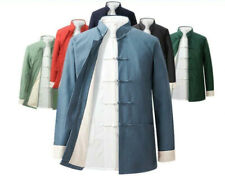 Men's Vintage Chinese style Tang suit 2 PCS Set Kung fu pants Linen Jacket  picture