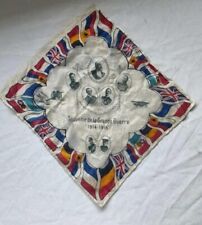 Antique French Historical WWI Silk Scarf 10x11 In. Le Grand Guerre The Great War picture