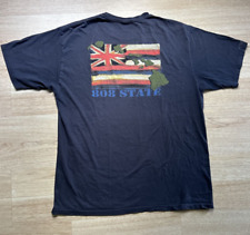 Crazy Shirts Men's Hawaii Aloha 808 State SS Crew Neck Blue T-Shirt Sz XL Cotton picture