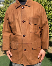 Burberrys Prorsum 100% Leather Pelle Trench Coat Jacket Size 48 M 37 3/4 picture