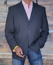 Pierre Cardin 100% Ultra Cool Wool Black Blazer Sport Jacket Size 42R picture