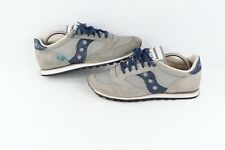 Vintage Saucony Jazz Mens Size 9.5 Spell Out Suede Leather Shoes Sneakers Gray picture