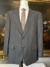 VTG Yves St Laurent 46L Dark Gray Patterned Wool Smooth Tweed 2Btn Blazer Jacket picture