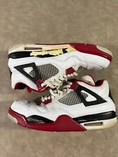 Nike Mens Air Jordan IV Retro Lace Up 308497-110 2012  Fire Red Sneaker 12 picture