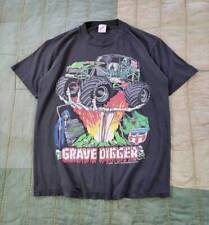 VTG 1990s Grave Digger Dennis Anderson Monster Truck Black T-shirt picture