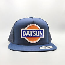 Datsun Hat, Nissan Vintage Trucker Hat, Retro Datsun Patch Yupoong 6006 Snapback picture