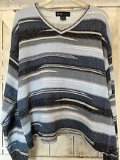 Vintage R & R Casuals Women’s Southwest Navajo Blue V Neck Sweater Size Large picture