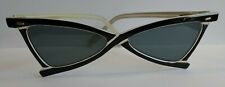 ULTRA COOL 1950'S MADE IN FRANCE VINTAGE BLACK & WHITE OPTICAL DESIGN SUNGLASSES picture