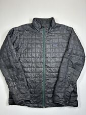 Patagonia Jacket Mens Large Black Full Zip Nano Puff Primaloft Lightweight 84212 picture