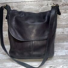 Vintage 1970s Coach Whitney Leather Handbag Flap Over Closure Made in United Sta picture