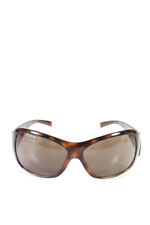 Versace Womens Tortoise Shell Round Shield Sunglasses Brown Gold Tone 65-15 125 picture