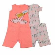 $36 Carter's Little Girls 4 Piece Flamingo Snug Fit Pjs Pajamas Sleepwear Set picture