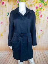 Vintage Women’s Burberry Navy Blue Rain Coat Size Medium Classic picture