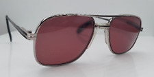 Vintage Kenmark Flex-3 Silver Pilot Metal Sunglasses FRAMES ONLY picture