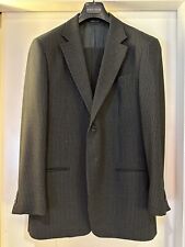 Men's Giorgio Armani Collezoni Suit 50r 40US/UK Dark Gray Striped Suit picture