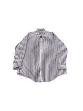 NWOT Big and Tall 18/34 2 Pocket Blue Grey Stripe Long Sleeve Dress Shirt picture