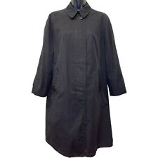 Vintage London Fog Women 12P Trench Coat Black Maincoats Weatherwear Distinction picture