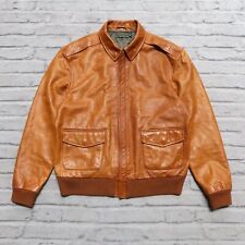 Filson Style A-2 Leather Flight Jacket Size Large Brown Colored picture