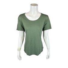 Soulgani Active Chaos & Beauty Short Sleeve Top with Side Slits Olive Large Size picture