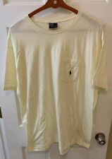 Polo Ralph Lauren Pocket Tee T Shirt Men Large L Ivory Cotton USA Made PRL RL picture