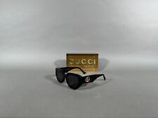 NEW GUCCI GG 1421 GEOMETRIC BLACK SUNGLASSES GRAY LENS 001 SHIPS TODAY picture