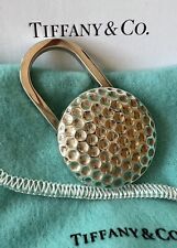 Tiffany & Co 925 Sterling Silver Golf Ball Padlock Keychain w/ Pouch & Box 2002 picture