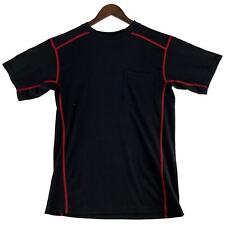 Lakeland High Performance FR Knit T-Shirt Black With Red Top Stitching SZ LG picture