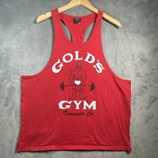 Vintage GOLD’S Gym Tank Top - Temecula, CA Men’s Large Red Weightlifting picture