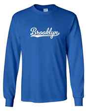 Brooklyn Tail Script Long Sleeve Tee Baseball Style Kings New York T-shirt picture
