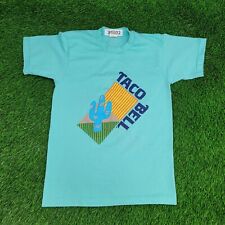 Vintage 80s Taco-Bell Shirt Small Teal Single-Stitch Cactus Tee picture