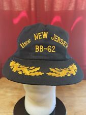 VTG USS New Jersey SnapBack Hat Black BB-62 Made in USA The Binky Cap Trucker Us picture
