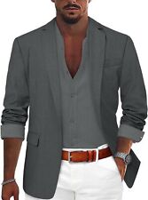 TUREFACE Men's Casual Blazer Suit Jackets Lightweight Sports Coats One Button Bu picture