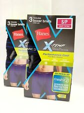 Hanes Mens X-Temp Performance Cool Long Leg Boxer Brief Underwear (6 Pair) Sz S picture