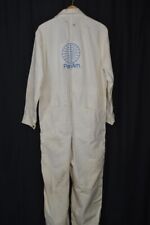 vintage coveralls overalls white canvas duct Pan Am 1950 lg chest 46 picture