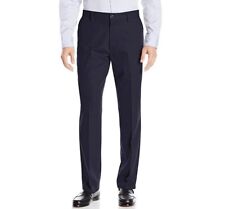 Dockers Signature Khaki classic Flat Front Stretch Pants Navy 42x30 $62.00 picture