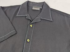 Steady Last Call Bowling Shirt Black Mens Size Medium Music Note picture