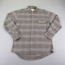 Stephan Schneider Shirt Mens Small size 4 Gray Flannel Button Up Long Sleeve picture