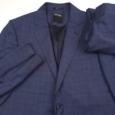 $1980 Zegna Tonal Plaid Blue Tailor Fit Suit Mens Size US 40R (Italy 50R) Drop 8 picture