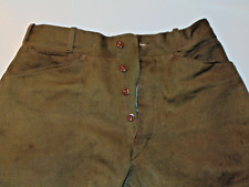 VTG 1910s-20s EQUESTRIAN PANTS LEATHER KNEE PATCHES/BUTTON FLY/PHILA 30