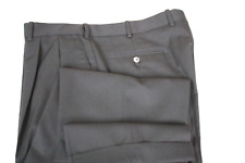 JB BRITCHES Mens Pant Black All Wool Gaberdine Pleated Cuffed  Made in USA 38x29 picture