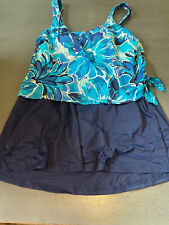 blue CALYPSO COVE one piece  swimsuit  size 14 picture