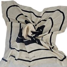 Pierre Balmain Scarf Womens Ivory 100% Silk Square Vintage picture