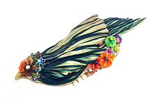 A Colorful Pigeon Comb Pin By Michal Negrin With Colors Crystal Rare Item. picture