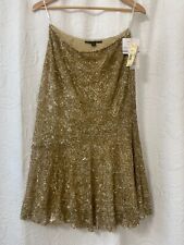 STUNNING $698 Lafayette Gold Size 4 Skirt, NEW WITH TAGS picture